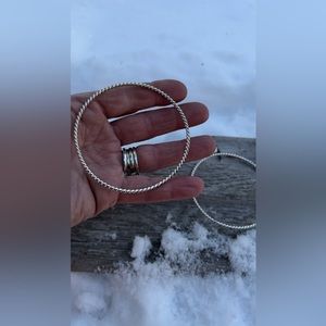 Handmade .925 sterling silver bangle bracelet